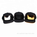 Tapas de snapback chapadas en oro